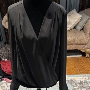 Halogen Black Women's Wrap Blouse